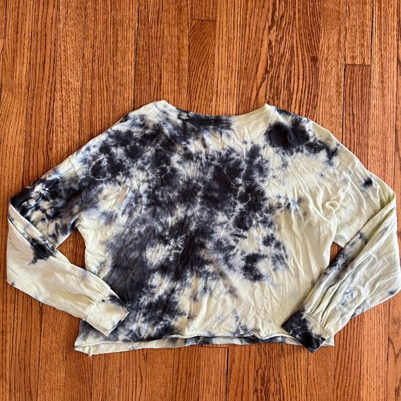 Tye Dye Long Sleeve Cropped Shirt Size M Organic Generation - Picture 3 of 3